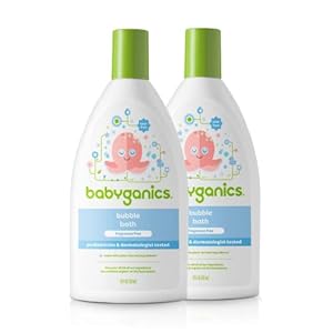Babyganics Bubble Bath, Non-Allergenic, Gently Cleanses,...