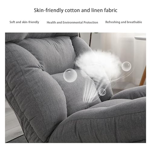 Sofá individual para juegos en suelo: sillón reclinable transpirable y suave gris oscuro 6