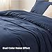 Bedsure Twin/Twin XL Comforter Set - Navy Soft Bedding for All Seasons, Cationic Dyed Bed Set, 2 Pieces, 1 Twin Size Comforter (68