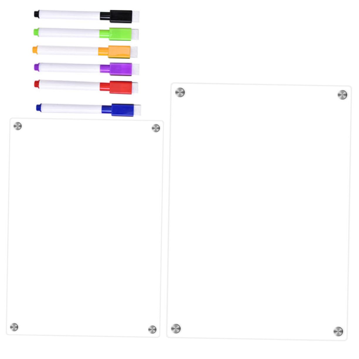 Magnetische Acryl Kühlschranktafel A3 A4 Transparente Trocken Abwischbare Planungs Und Nachrichtentafel Mit 6 Whiteboard Markern Für Haushalt Und Büro