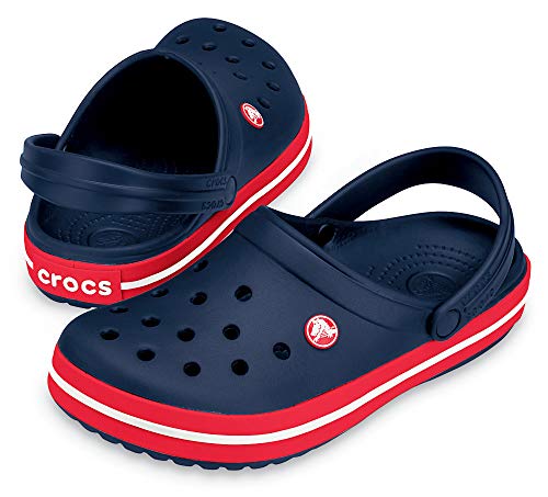 Image of Crocs Unisex's All-Terrain Atlas, Slip on Sneakers with Buckle Strap Clog, Blue Marine, 3 UK Men / 4 UK Women