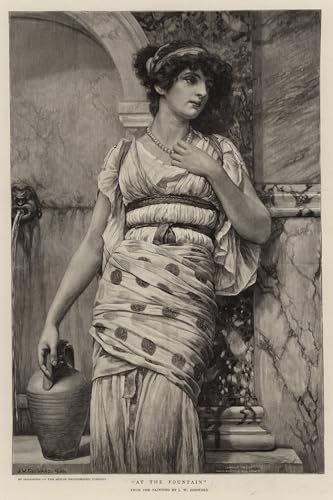 Cuadro Alla fontana Godward pinturas famosas lienzo decoración salón 60x90