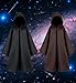 TOGROP Knight Costume for Kids Robe Hooded Boys Cloak Cosplay Brown 10-11 Years