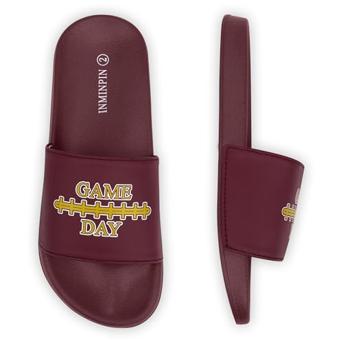 Image of INMINPIN Kids Boys Girls Ball Sprots Slides Sandals Ultra Comfortable Beach Pool Shower Shoes House Slide Indoor Outdoor for Sports Fan