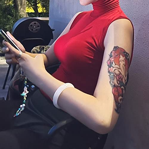 Oottati 8 Sheets Old School Color Unicorn Dragon Mermaid Nine-Tailed Fox Phoenix Snake Bear Women Temporary Tattoos For Arm #TOP2