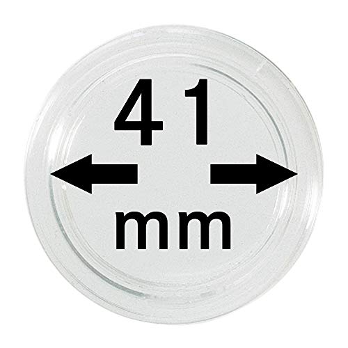 Cápsulas para monedas 41 mm Lindner S2255041P con cierre hermético antiarañazos