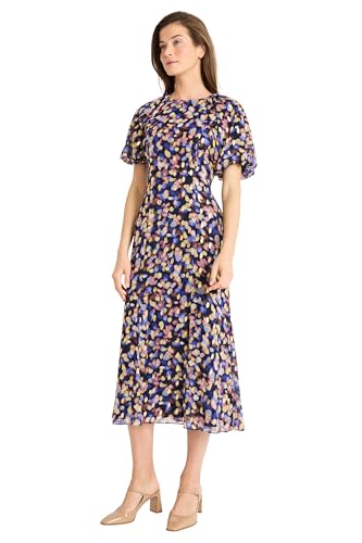 Maggy London Women's Puff Sleeve Flared Dress2