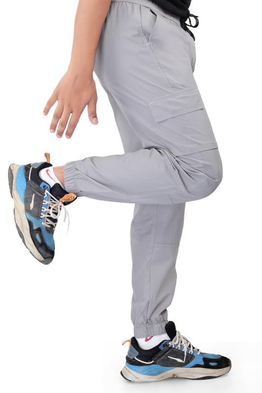 Image of Boys Cotton Basic Cargo Jogger Pants - Slim Fit - Available in L and XL