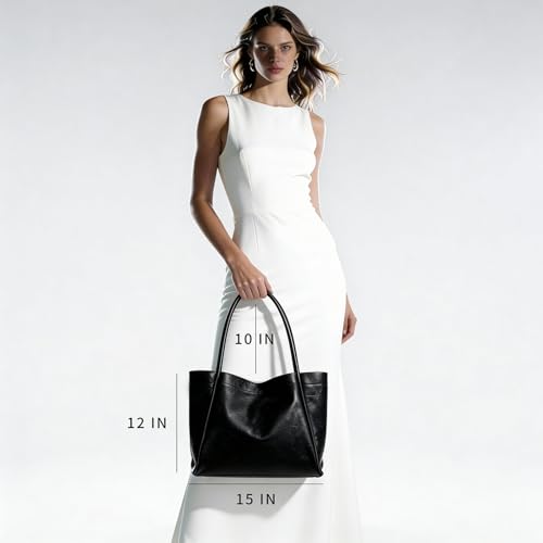 Image of Large Tote Bag for Women Purses for Women Shoulder Bag Durable Vegan Leather Handbag Purse for Women Everyday Work