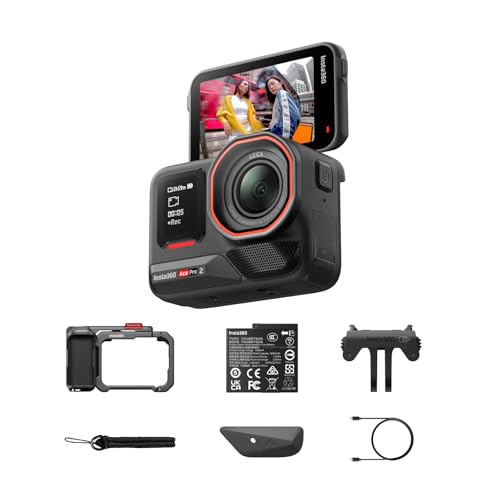 Insta360 Ace Pro 2 Xplorer Bundle Single Battery- 8K Waterproof Action Camera Co-Engineered with Leica, 1/1.3" Sensor, Dual AI Chip, Leading Low Light, Superior Audio, Flip Screen & AI Editing