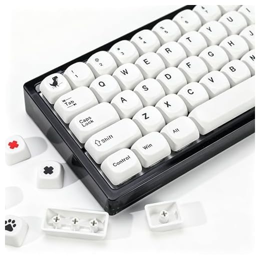 YMKPVR Minimal White KOA Profile Keycaps Set,135 Keys PBT Sublimation Custom Keycaps for Mechanical Keyboards, Fits ANSI Layout 60%-Full-Sized Keyboards