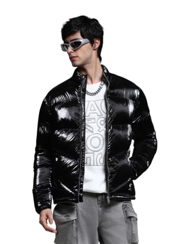 Image of JACK & JONES Men's Polyester Standard Length A-Line Coat