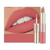 KUAILEGO ROSE GOLD 2 In 1 Matte Lipstick & Liquid Lipstick, Matte Finish, Nude, Full Color Lipstick,