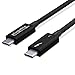 Plugable Cavo Thunderbolt 3 a 40 Gbps, Supporta 100 W (20 V, 5 A) di Ricarica, 0,8 m - Compatibile con USB C [Certificato Thunderbolt 3]
