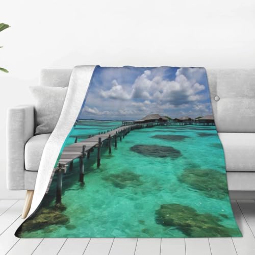 Couverture Maldives en flanelle polaire 152x127 cm pour lit et canapé - 2
