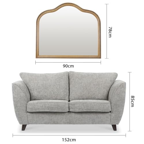 Miroir de cheminée Sofia 90 cm pour agrandir une pièce basse de plafond - 6