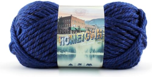 Image of Lion Brand Hometown Yarn - Bulky Yarn for Knitting and Crocheting, 5-Pack, Fort Worth Blue