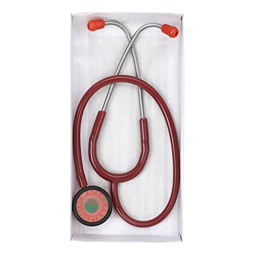 Image of RCSP Stethoscope for Kids Playing Toys Doctor Black Plastic Body Clear Sound Light Weight Chest Piece Toy Great Gift for Toddlers Children Red