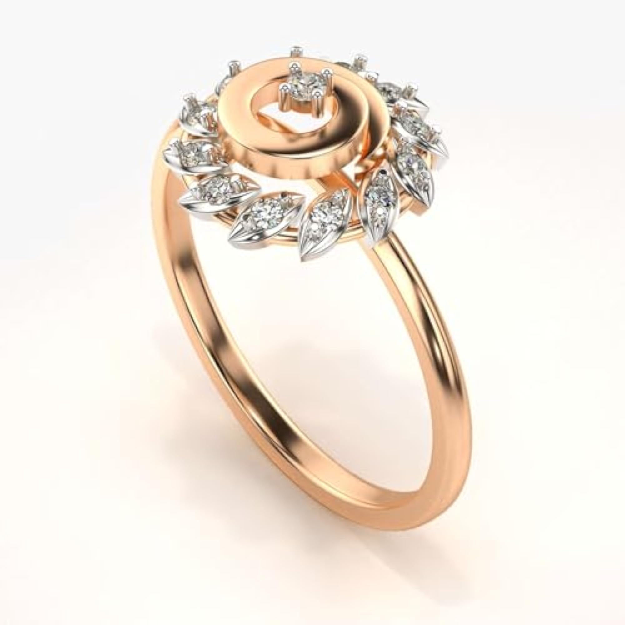 Women's Sterling Silver & Lab Grown Diamond 0.10ct Elegant Ring