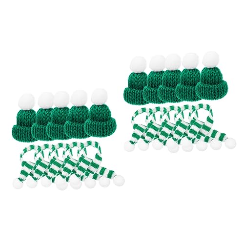 MAGICLULU 10 Sätze Weihnachtsmützen für Weinflaschen Mini...