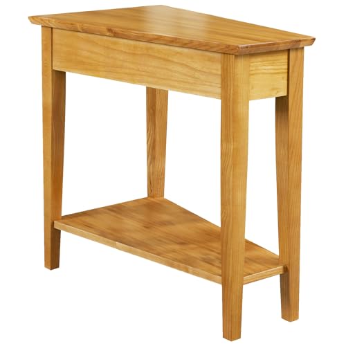 Image of Leick Home Teegan Wedge End Table, 15 inch, Desert Sands