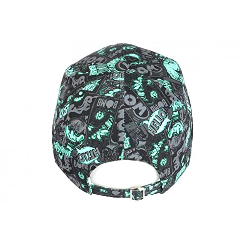 Casquette enfant turquoise ajustable protégeant du soleil - 5