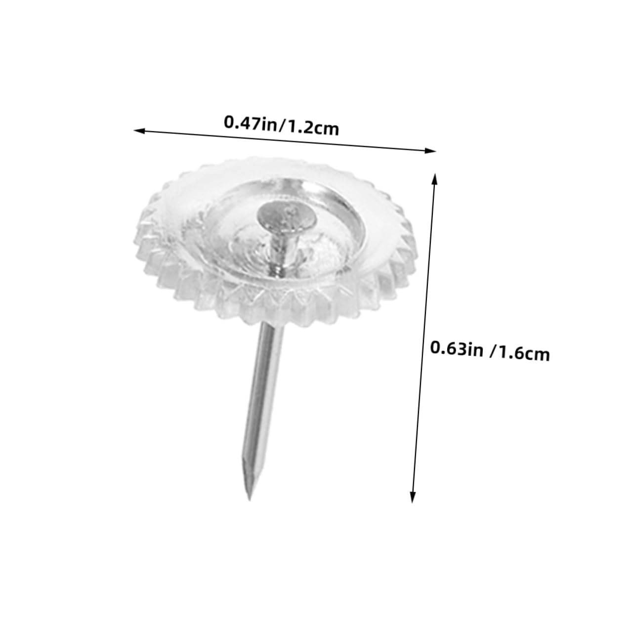 DOITOOL 5 Sätze Transparente Pinnwand Reißnägel Büro Pinnadeln Kork Board Nadeln Dekorative Pushpins Für Fotos Und Notizen Transparent Boxen 200 Stück * 5