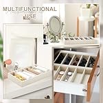 Juexica 4 Pcs Velvet Sunglasses Organizer Tray 6 Grid Sunglass Organizer Velvet Tray Stackable Glasses Display Case for Women Glasses Jewelry Display Watch (Beige) - Image 5