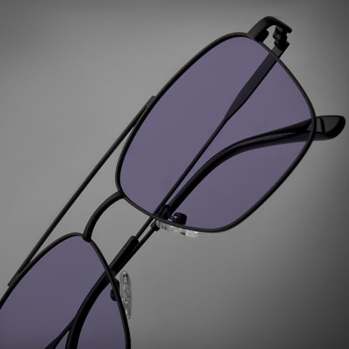 Image of SAM AND MARSHALL VEIN Sunglass I 400% UV Protection I Metal Sunglass I Square Sunglass I Double Bar I Unisex