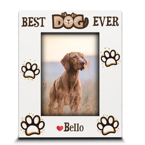 BELLA BUSTA Dog Lover Keepsake Frame 5x7 Paw Prints UV Print
