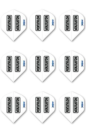 Pentathlon X180 Super Thick Standard Dart Flights (White, 3 Sets)