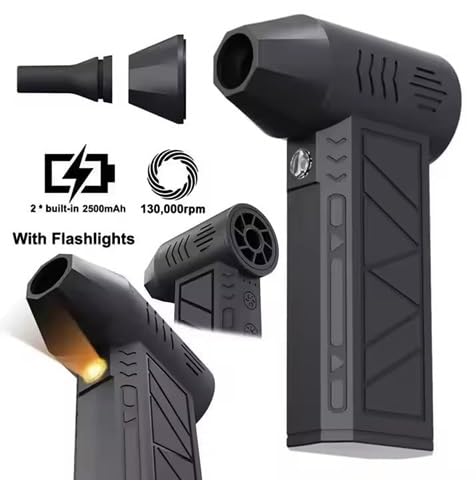 Image of Uranus Mini Handheld High Speed Air Duster, Rechargeable Type-C, for Cleaning Computers, Cars, Backyard and Home Appliances, Cordless & Compact, Adjustable Speed, Up to 130000 RPM