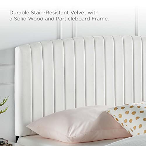 Modway Rebecca Performance Velvet Full/Queen Headboard, White #TOP3