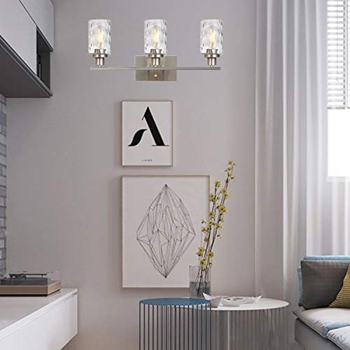 Banato Lighting 3-Light Modern Bathroom Lighting Fixtures Over Mirror Brushed Nickel Finished thumb #2