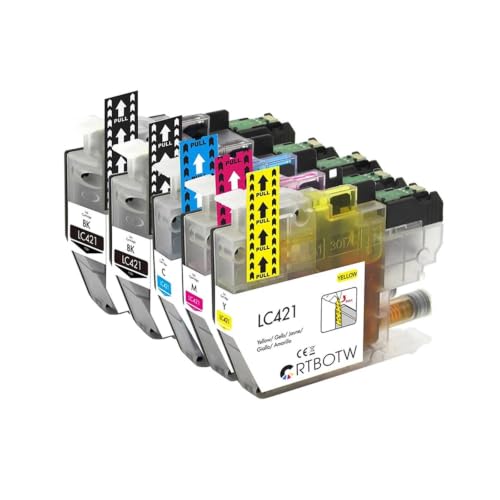 Cartouche LC421XL compatible Brother pour DCP-J1050DW MFC-J1010DW J1140DW pack de 5