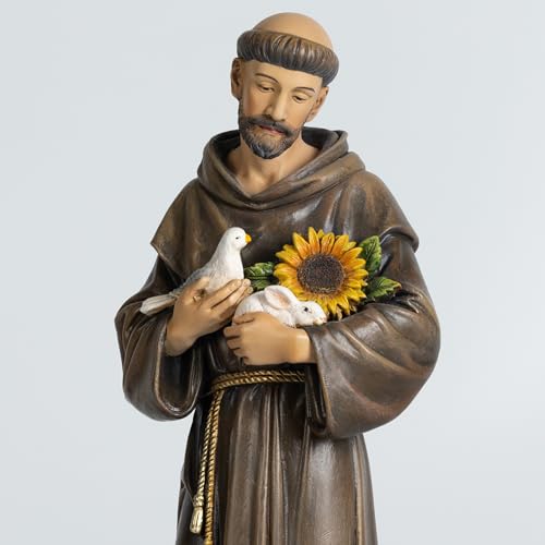 Estatua de San Francisco de Asís 12.5 pulgadas miniatura 3