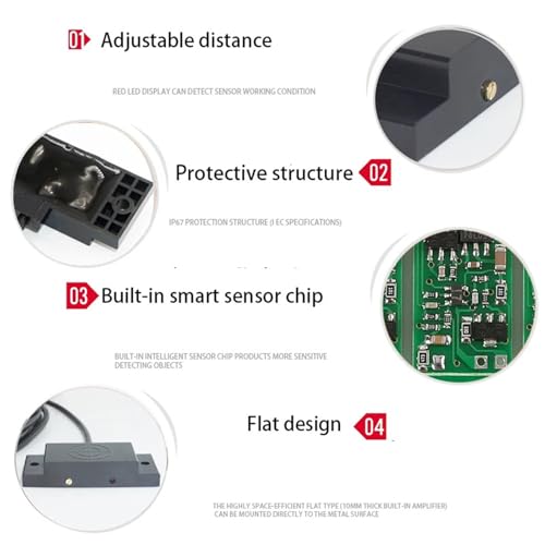 Capteur de proximité capacitif solution contre les erreurs de niveau de liquide et poudres 1-10mm - 6
