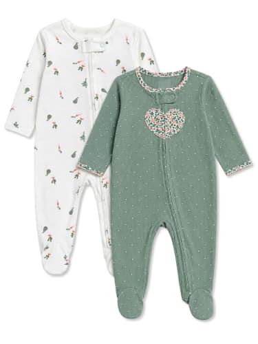 Image of TuddyBuddy Baby Girl's Cotton Printed Full Sleeves Sleepsuit /Footed Rompers for Baby Girl