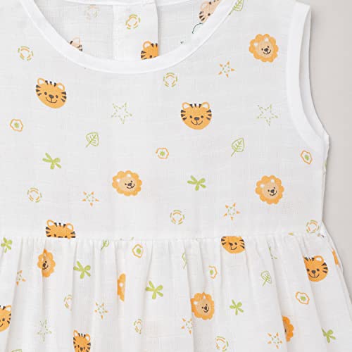 Image of The Boo Boo Club 100% Organic Cotton Muslin Printed Frock Dress for Baby Girls and Kids