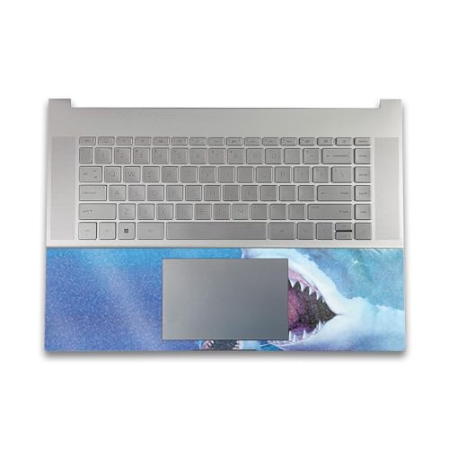 Image of Glossy Glitter Gaming Skin Compatible with HP Envy x360 16 inch (2023) - Great Whites - Premium 3M Vinyl Protective Wrap Decal Cover - Easy to Apply | Crafted in The USA by MightySkins