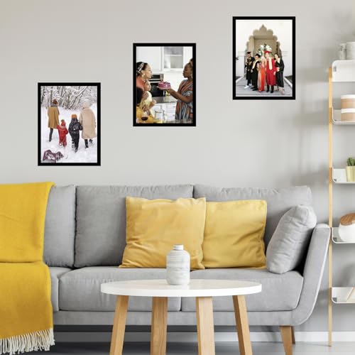 Image of JCJMY 15x21.25 Puzzles Frame Black, Wall Hanging 15 x 21.25 Picture Frame for 15 by 21.25 Poster Photo Canvas Picture Puzzles with Shatter Resistant Plexiglass, Black