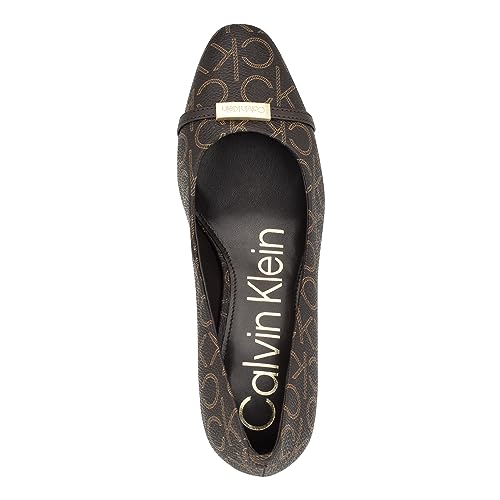 Calvin Klein Women's Unesta Pump, Brown Logo 200, 9 UK - Image 2