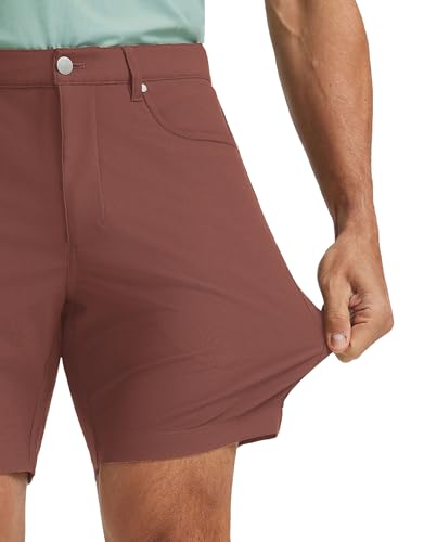 Image of M MAELREG Golf Shorts Men 7 inch 9 inch Inseam Lightweight Quick Dry Stretch Flat Front Casual Moisture Wicking Mens Dress Shorts