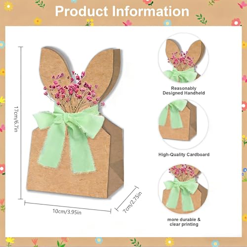 Sacs de Pâques en papier rustique x24 pour biscuits et cadeaux d'anniversaire - 7