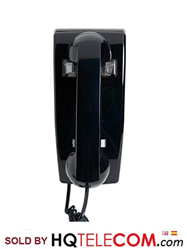 Teléfono de pared con timbre negro para evitar llamadas no autorizadas sin marcador 4
