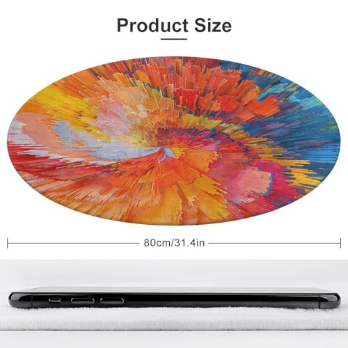 Tapis rond 80 cm coloré pour une chambre cocooning et un salon moderne