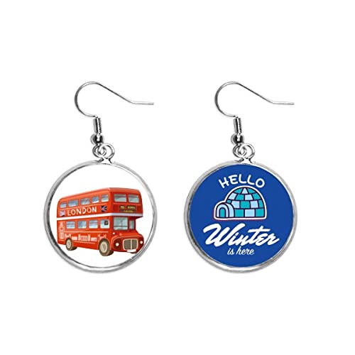 Pendientes de autobús rojo de Londres para lucir en tus escapadas invernales y viajes