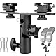 Kamera Blitz Halterung Schirmhalterung Blitz Speedlite Halterung Schuhhalter E-Typ Für Canon Nikon Pentax Olympus Nissin Metz Speedlite Blitzgeräte (1 Pack) (Dubbele Blitzschuh-Adapter)