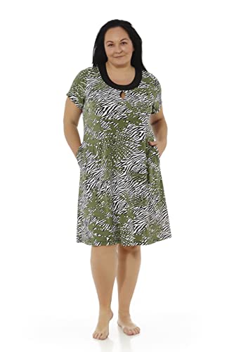 mabel intima Vestidos Mujer Talla Grande Vestido Talla Grande Casual de Manga Corta Vestido Talla 62 Cover