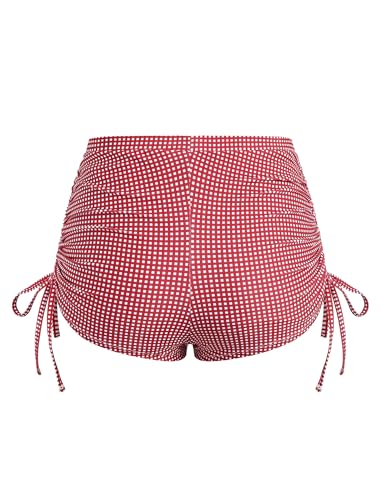 ZAFUL Women's Swim Shorts High Waisted Bow Gingham Floral Print Boyshorts Bathing Suit Swimsuit Bottoms Board Shorts2
